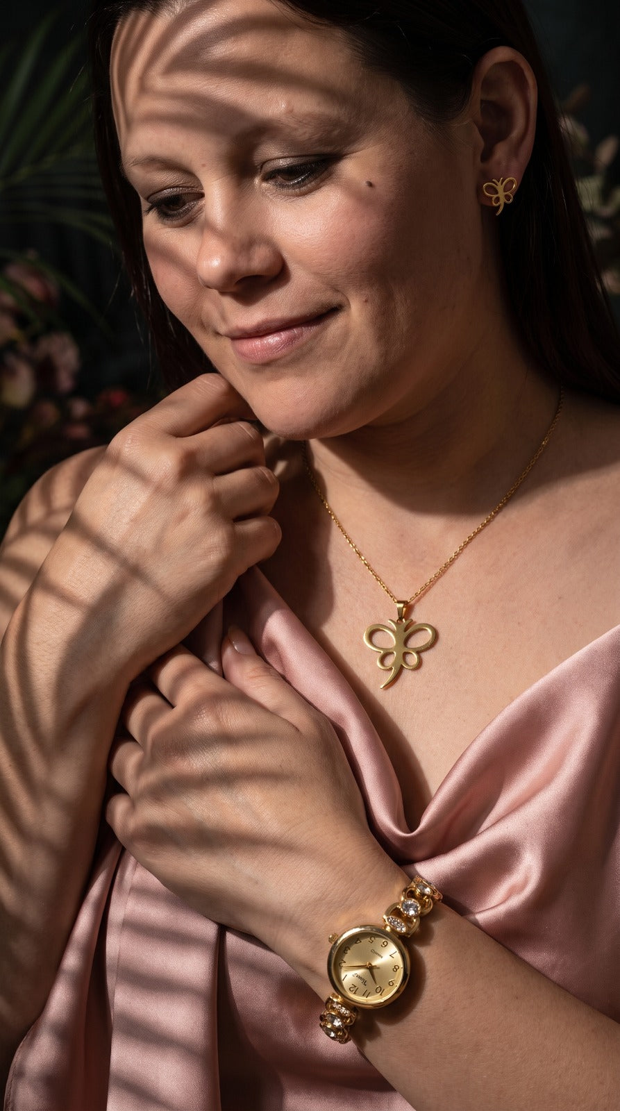 Set para Mujer: Reloj, Collar y Aretes