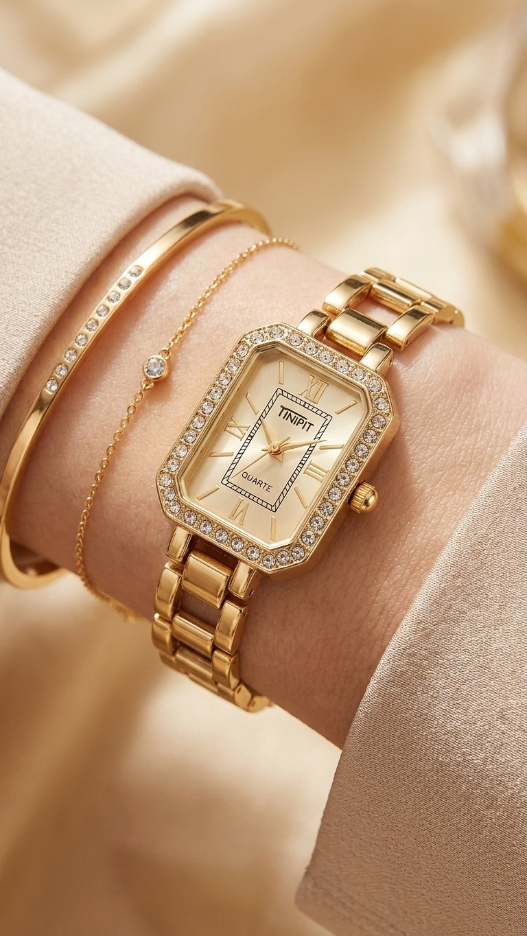 Set para Mujer: Reloj, Collar y Aretes